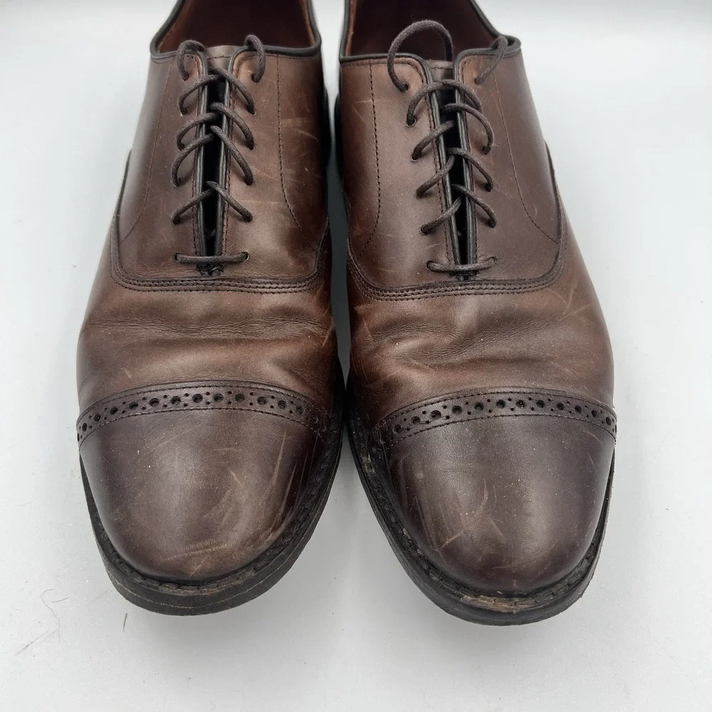 Allen Edmonds Fifth Avenue Shoes Men's 10.5 D Brown Leather Oxford Made In USA